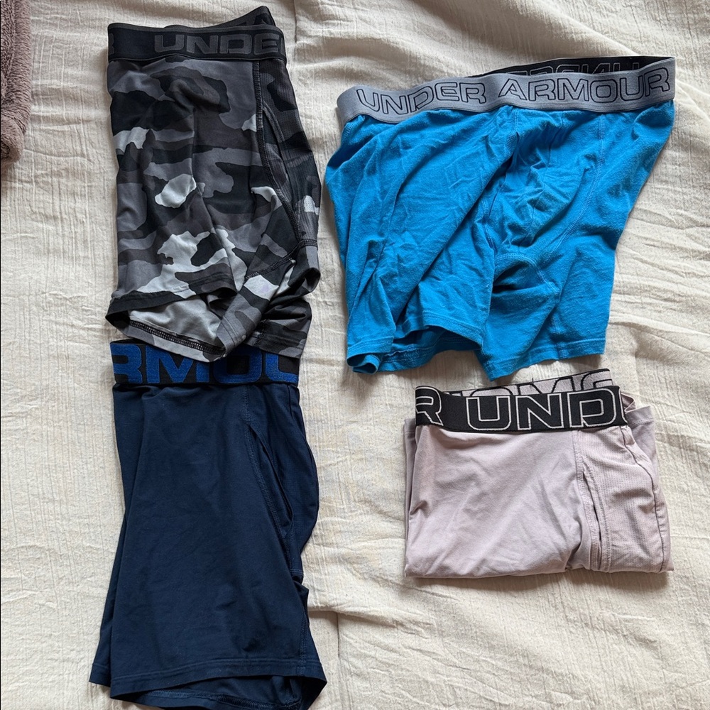 Under Armour Men's Boxer Briefs - Camo, Blue, Navy, Gray